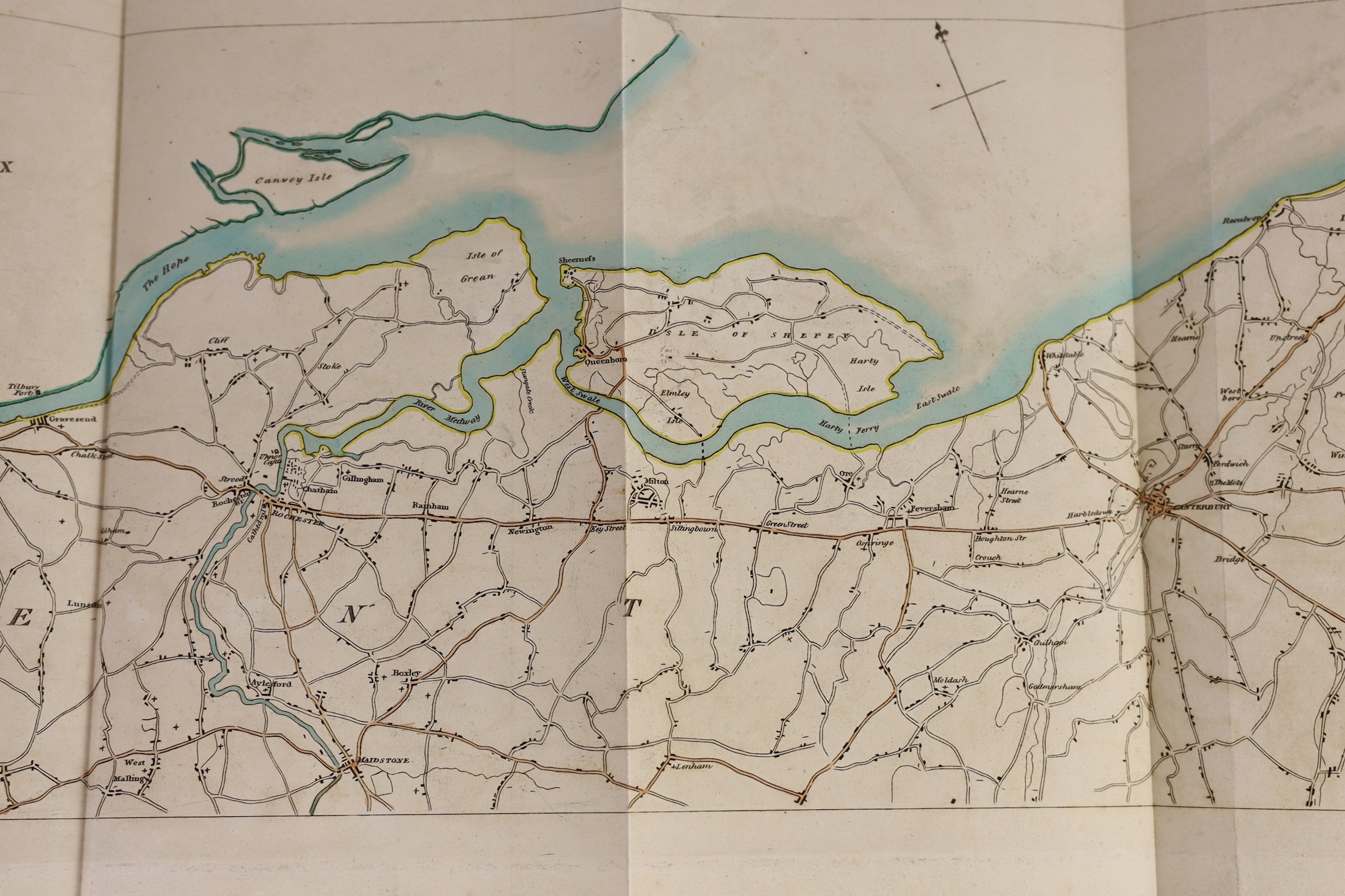 ISLE OF WIGHT - Pennant, Thomas - A Journey from London to the Isle of Wight, 1st edition, 2 vols, 4to, half calf, with 2 hand-coloured folding maps and 47 plates, Oriental Press, London, 1801